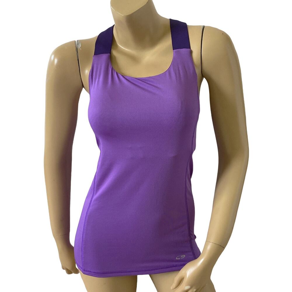 CHAMPION DuoDry Womens Size Small Purple Shelf Bra Yoga Athletic Tank Top Shirt
